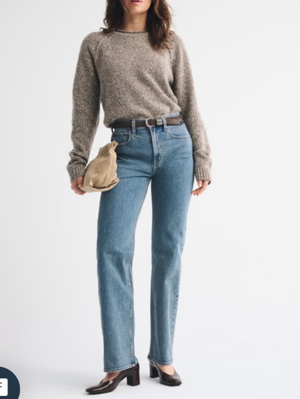 Abercrombie 90s Relaxed High-Rise Straight Leg Jeans - Blue